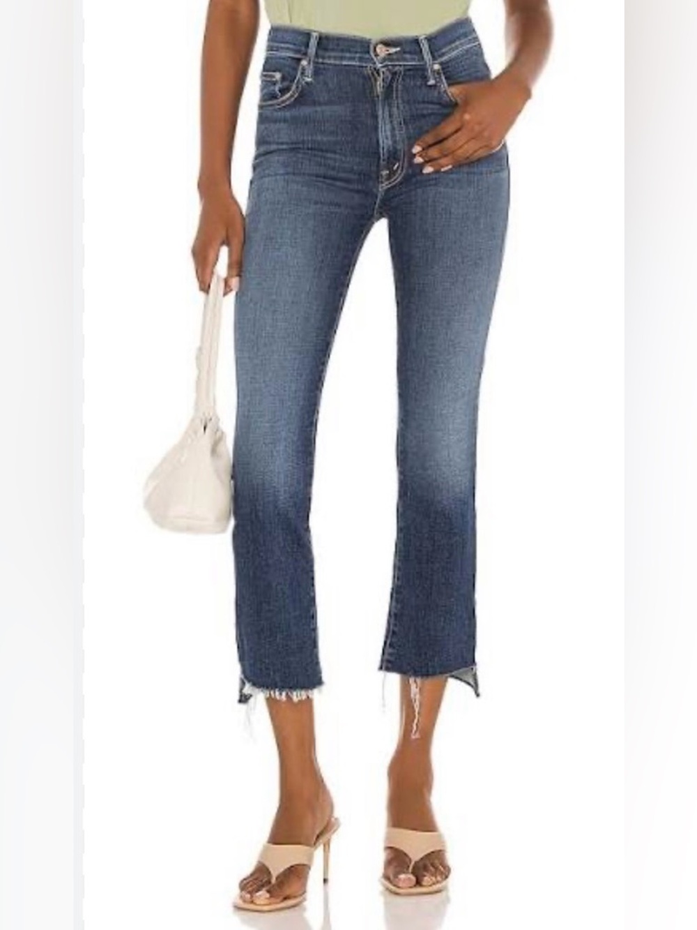 Mother denim the insider crop step in girl crush wash
